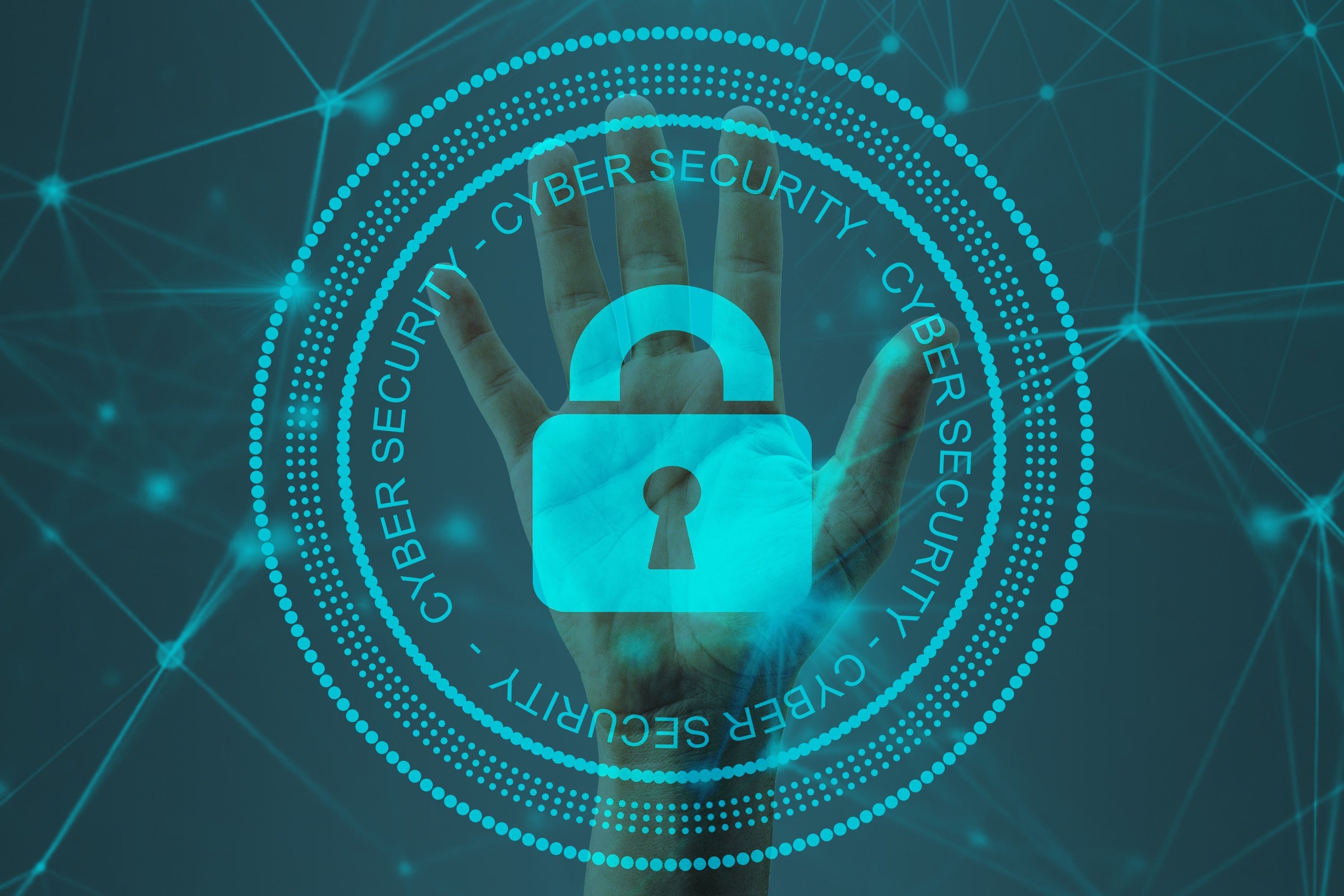 numérique main cadenas code informatique sécurité 